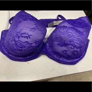 Purple lace bra
